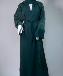Rich Teal 3-Piece Abaya Set